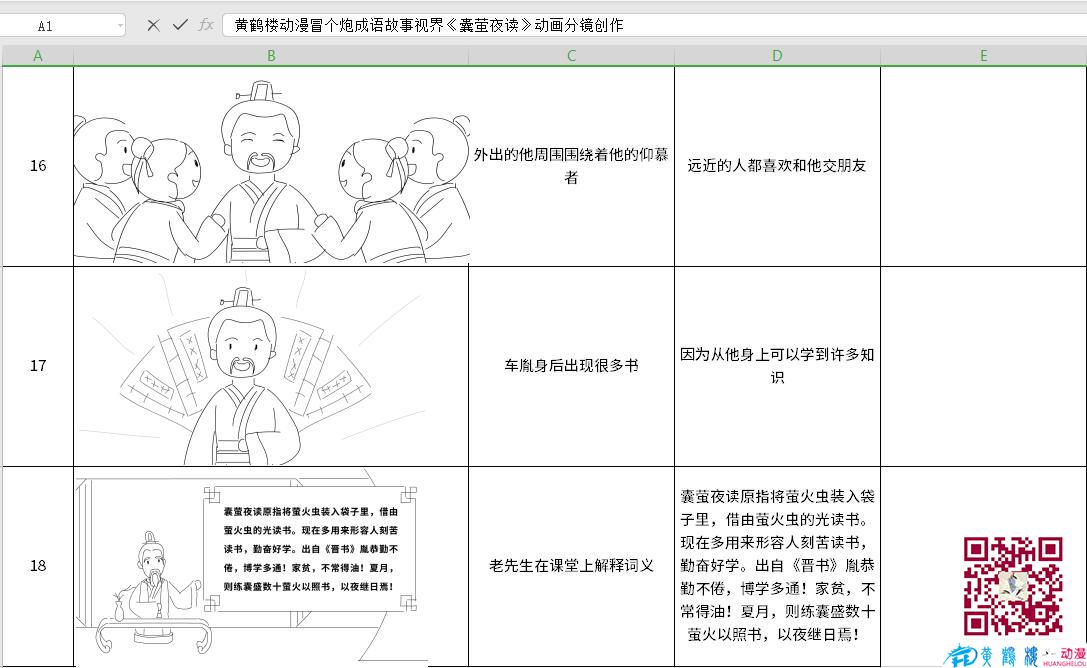 黃鶴樓動漫冒個炮成語故事視界《囊螢夜讀》動畫分鏡創(chuàng)作16-18.jpg