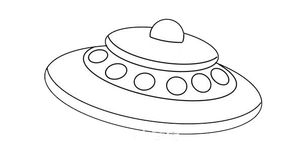 UFO飛碟簡(jiǎn)筆畫畫法步驟圖片