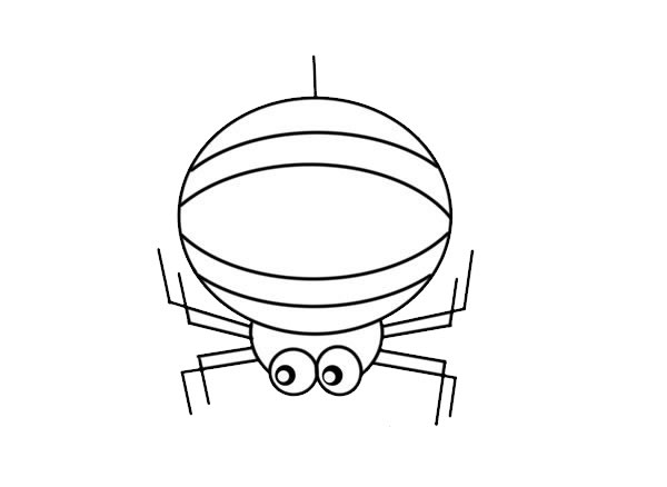 卡通蜘蛛簡筆畫畫法步驟圖片