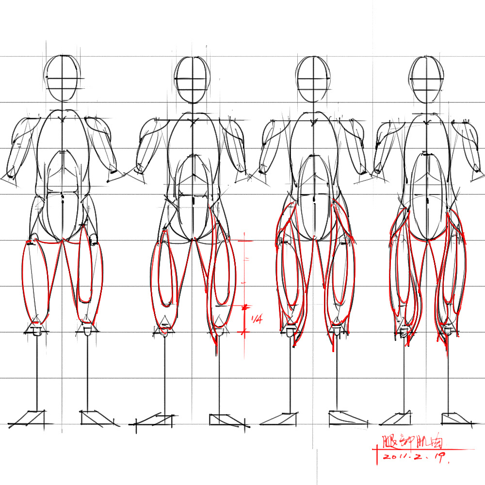 「動漫設計」分享一波繪畫專用人體解剖素材 part 04