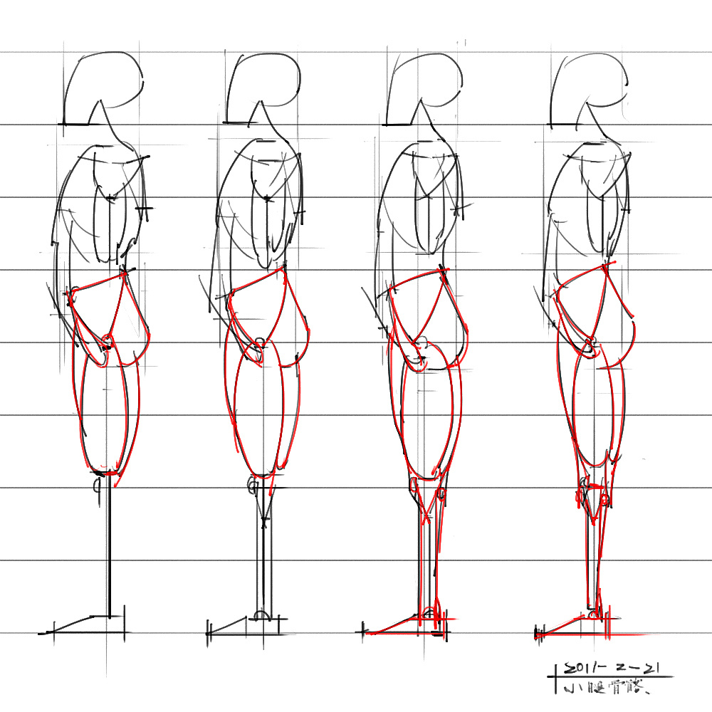 「動漫設計」分享一波繪畫專用人體解剖素材 part 04