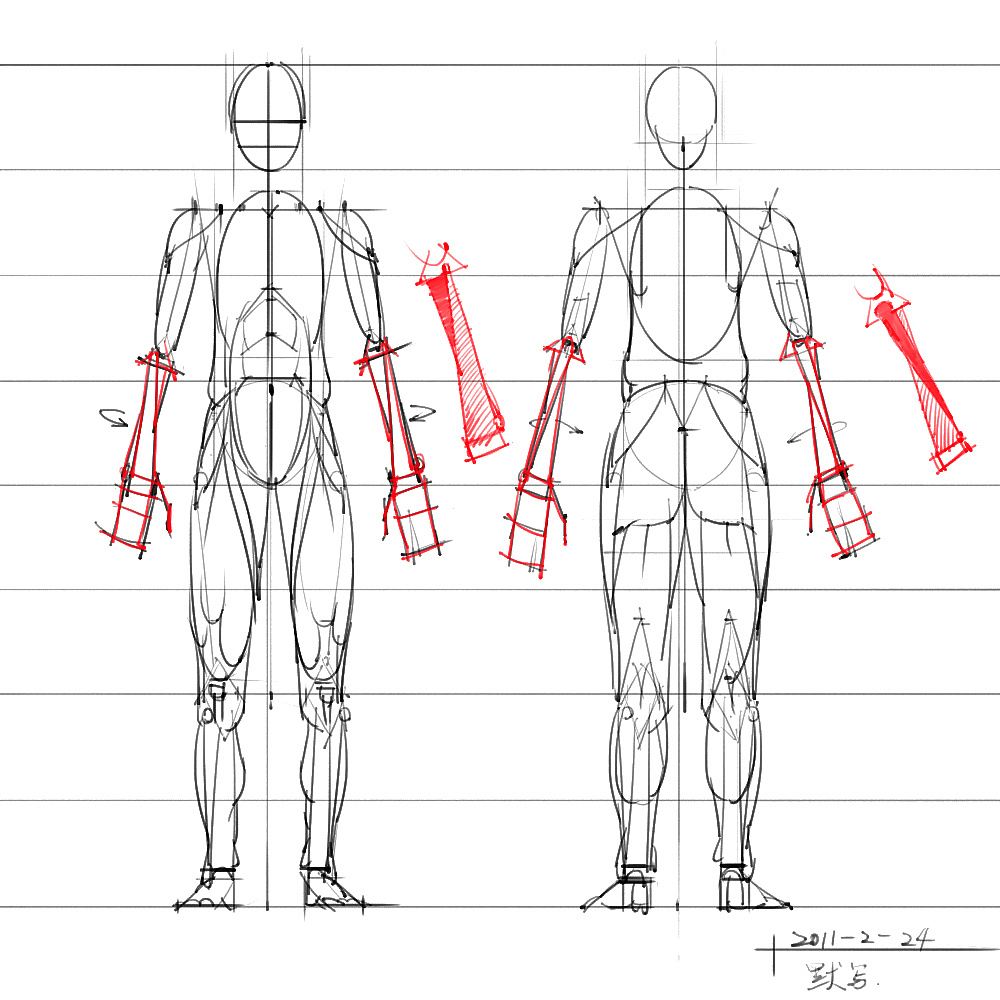 「動漫設(shè)計」分享一波繪畫專用人體解剖素材 part 05