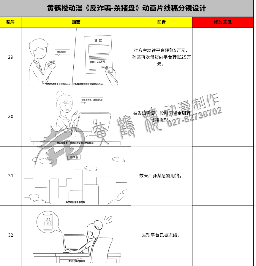 黃鶴樓動(dòng)漫《反詐騙-殺豬盤(pán)》動(dòng)畫(huà)片線(xiàn)稿分鏡設(shè)計(jì)29-32.jpg