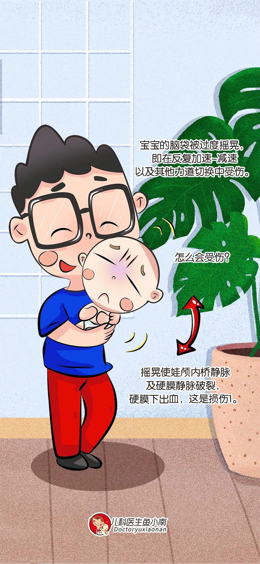 育兒醫(yī)學(xué)科普：大力搖晃會(huì)損傷寶寶的大腦致腦損傷