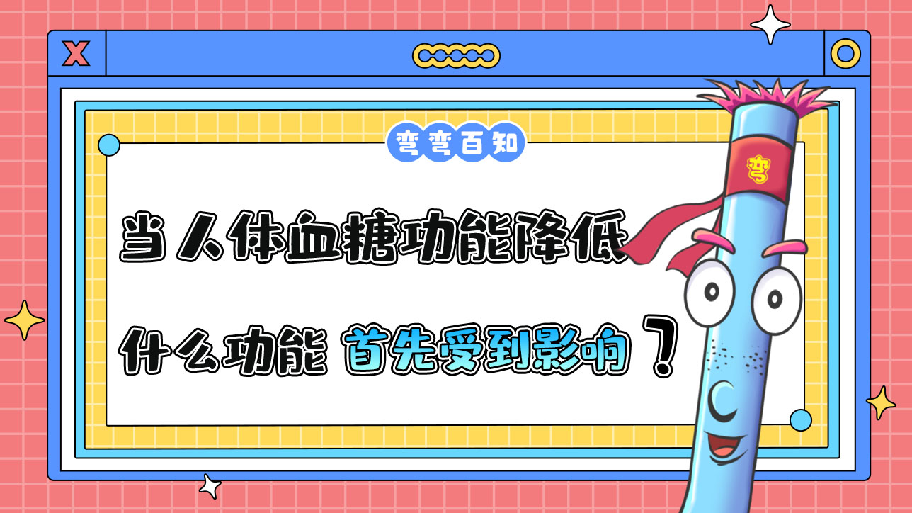 當人體血糖功能降低到正常值以下，什么功能將首先受到影響？.jpg